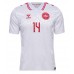 Camisa de Futebol Dinamarca Mikkel Damsgaard #14 Equipamento Secundário Europeu 2024 Manga Curta